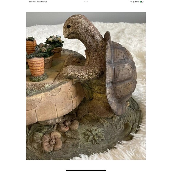 Tortoise & HareTic Tac Toe Game Set Figurine Carrot/Flowerpot Removable Pieces - Picture 3 of 12